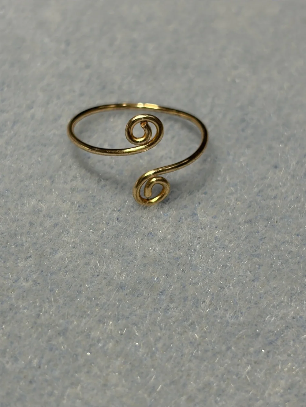 Gold Spiral Open Ring Adjustable